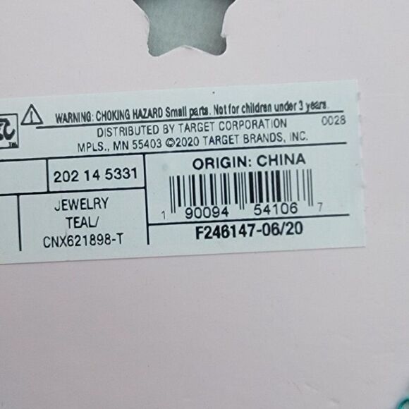 More Than Magic Girls Teal Glitter Modern Fashion Necklace T Locket One Size - Picture 5 of 5